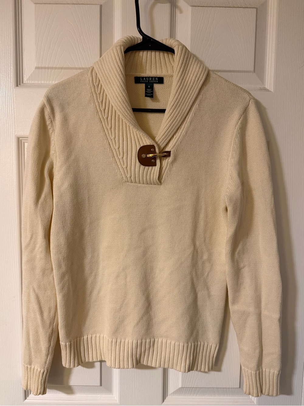Lauren Ralph Lauren 100% Cotton Buckle Sweater